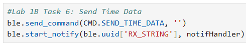 Using the Send Time Data Command