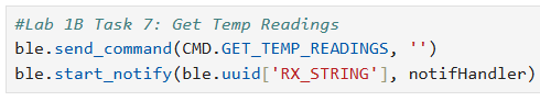 Implementing the Get Temp Readings Command